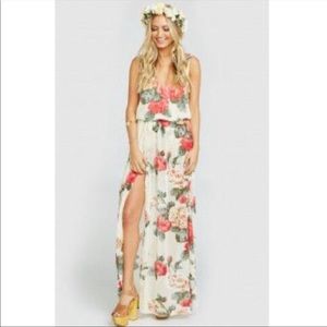 Show Me Your Mumu Kendall Lady Rose Faux Wrap Bridesmaid Gown Dress Size Medium